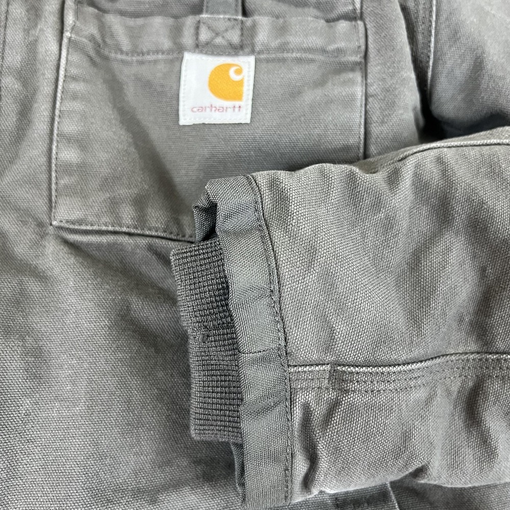Carhartt Jacket Mens Medium Gray Hooded Sherpa Lined Full Zip Relaxed OJ3826-M - Picture 13 of 13